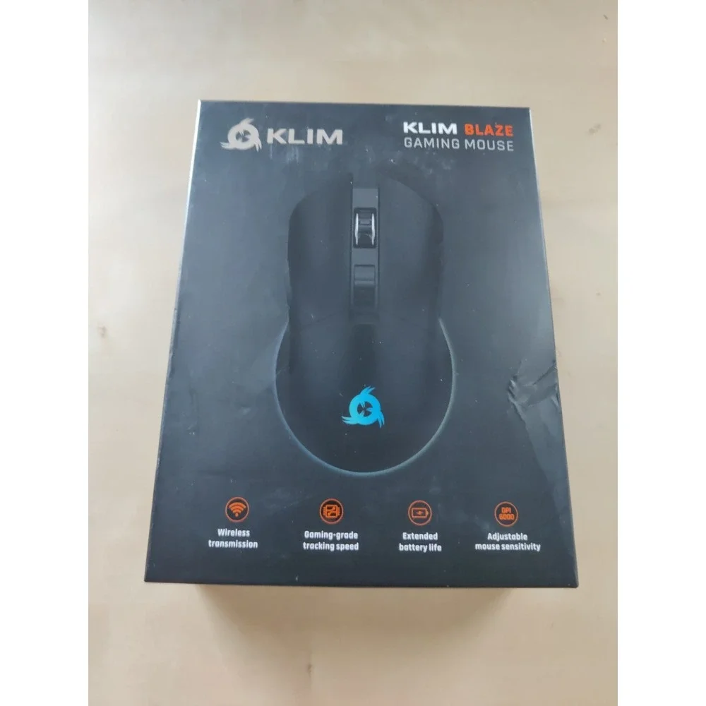 KLIM Blaze High-Precision Wireless Gaming Mouse, USB & 2.4GHz, 7-Button - New